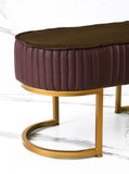 2 Seater Luxury Stool With Steel Stand -1116 - 92Bedding