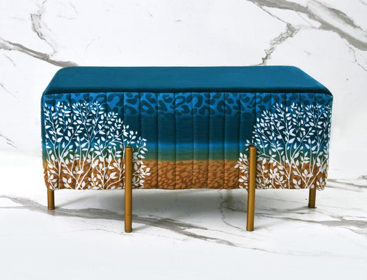 2 Seater Luxury Printed Stool With Steel Stand -1119 - 92Bedding