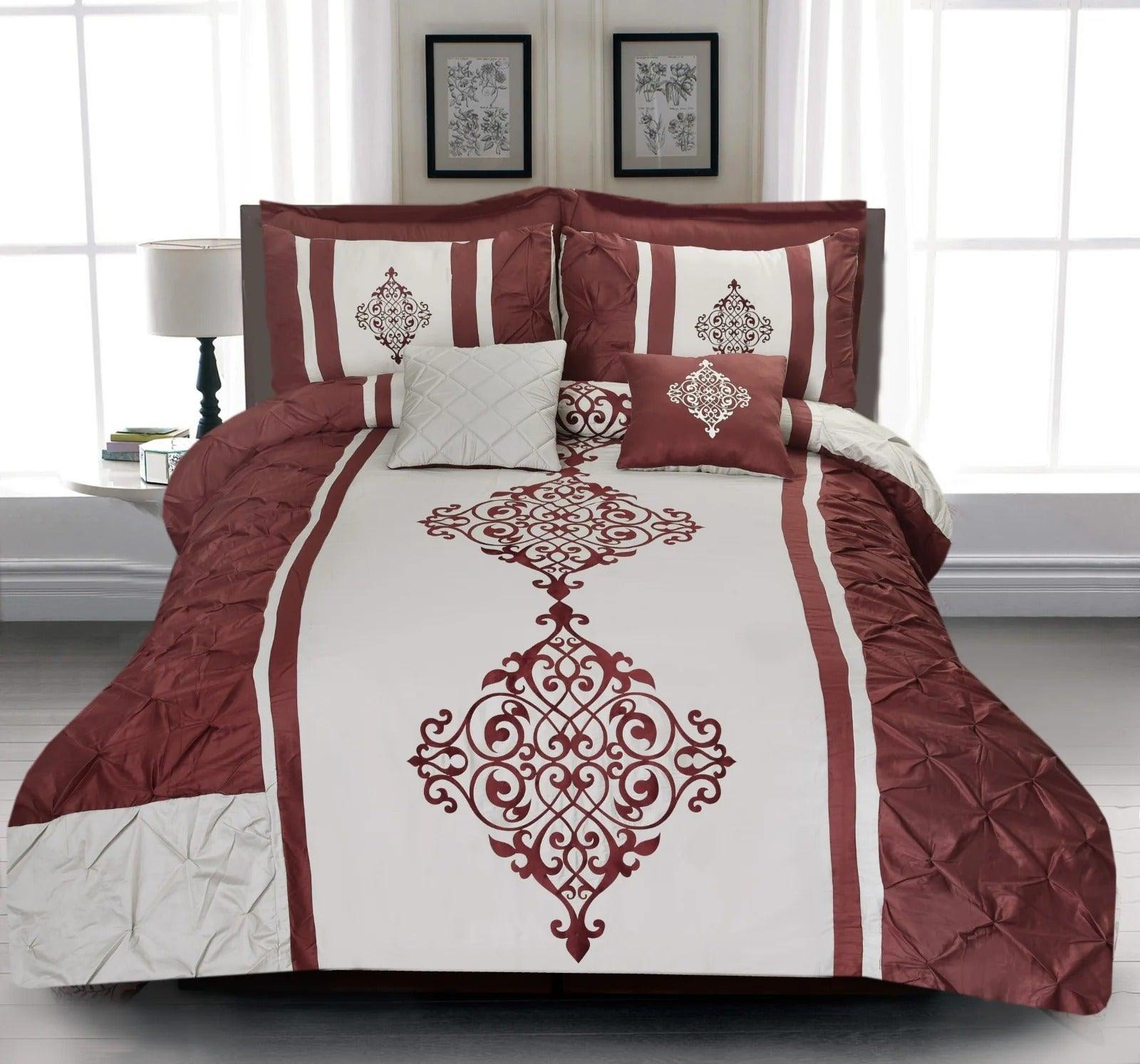 Luxury Embroidered Aplic Duvet Set 8 Pc's - 92Bedding