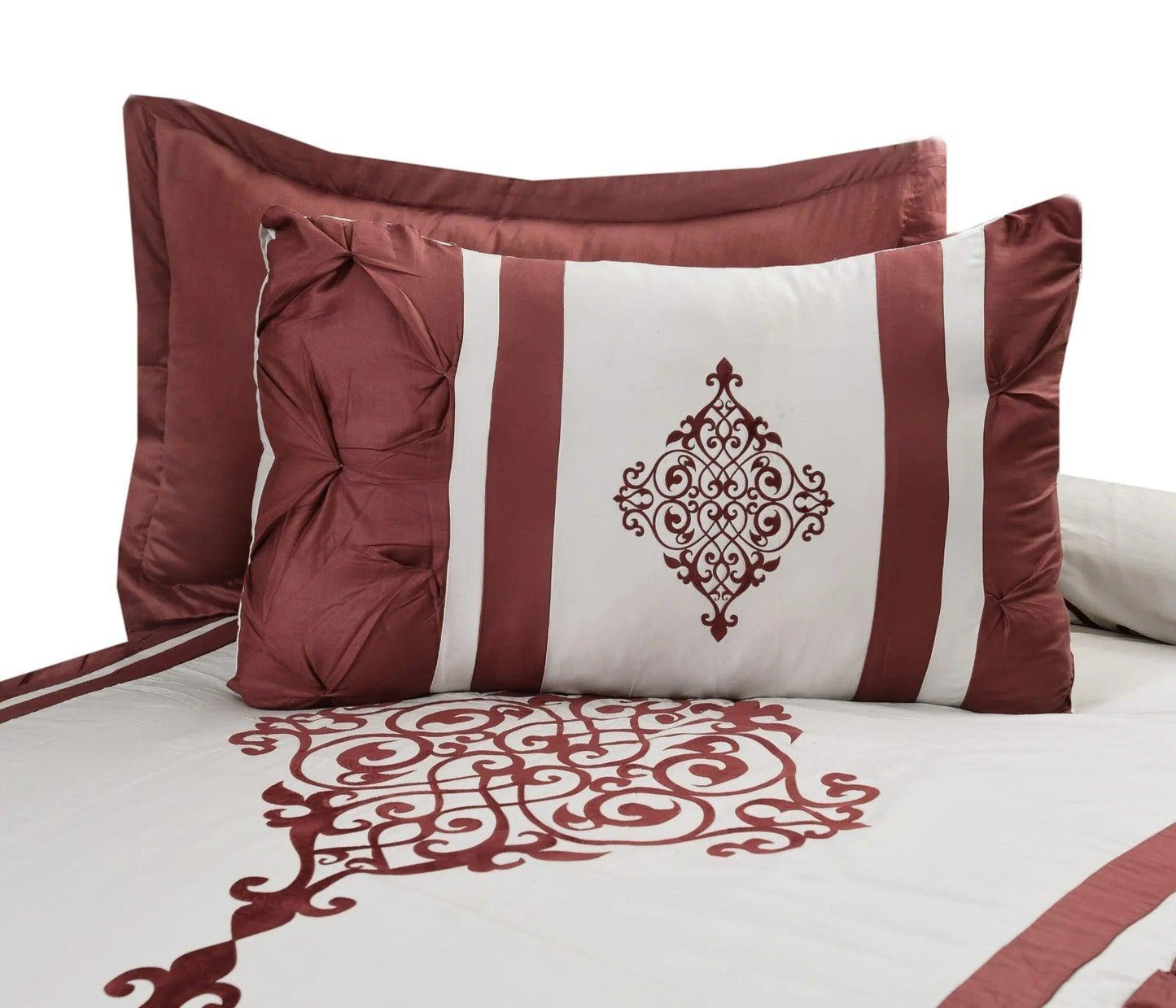 Luxury Embroidered Aplic Duvet Set 8 Pc's - 92Bedding