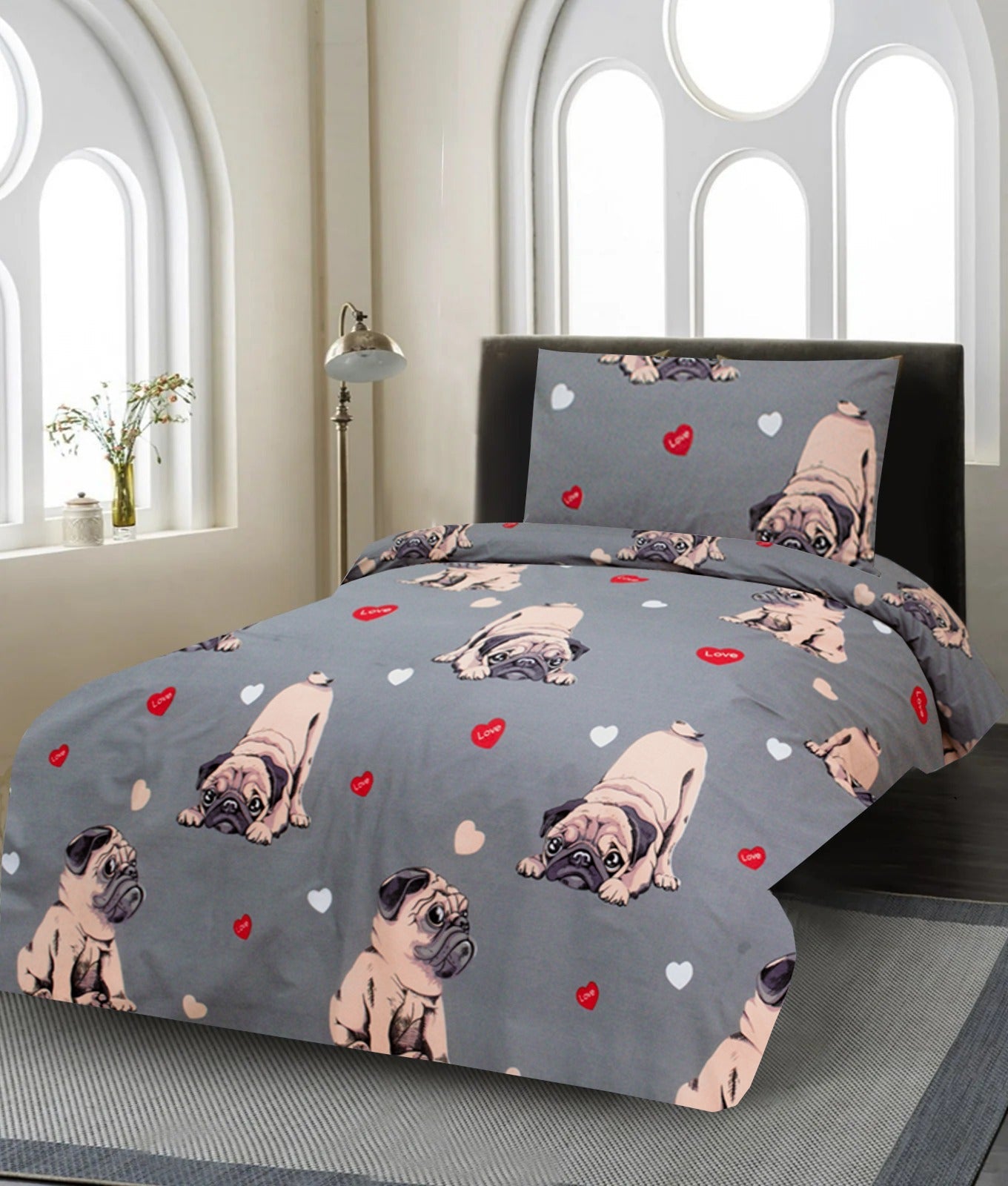 2 Pcs Printed Bed Sheet MHS-870