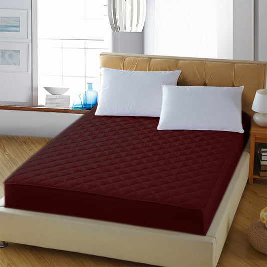 Waterproof Mattress Protector - Maroon