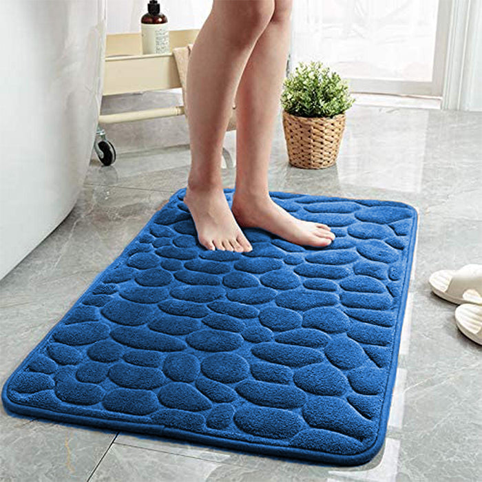 Cobblestone Embossed Bathroom Bath Mat - 032