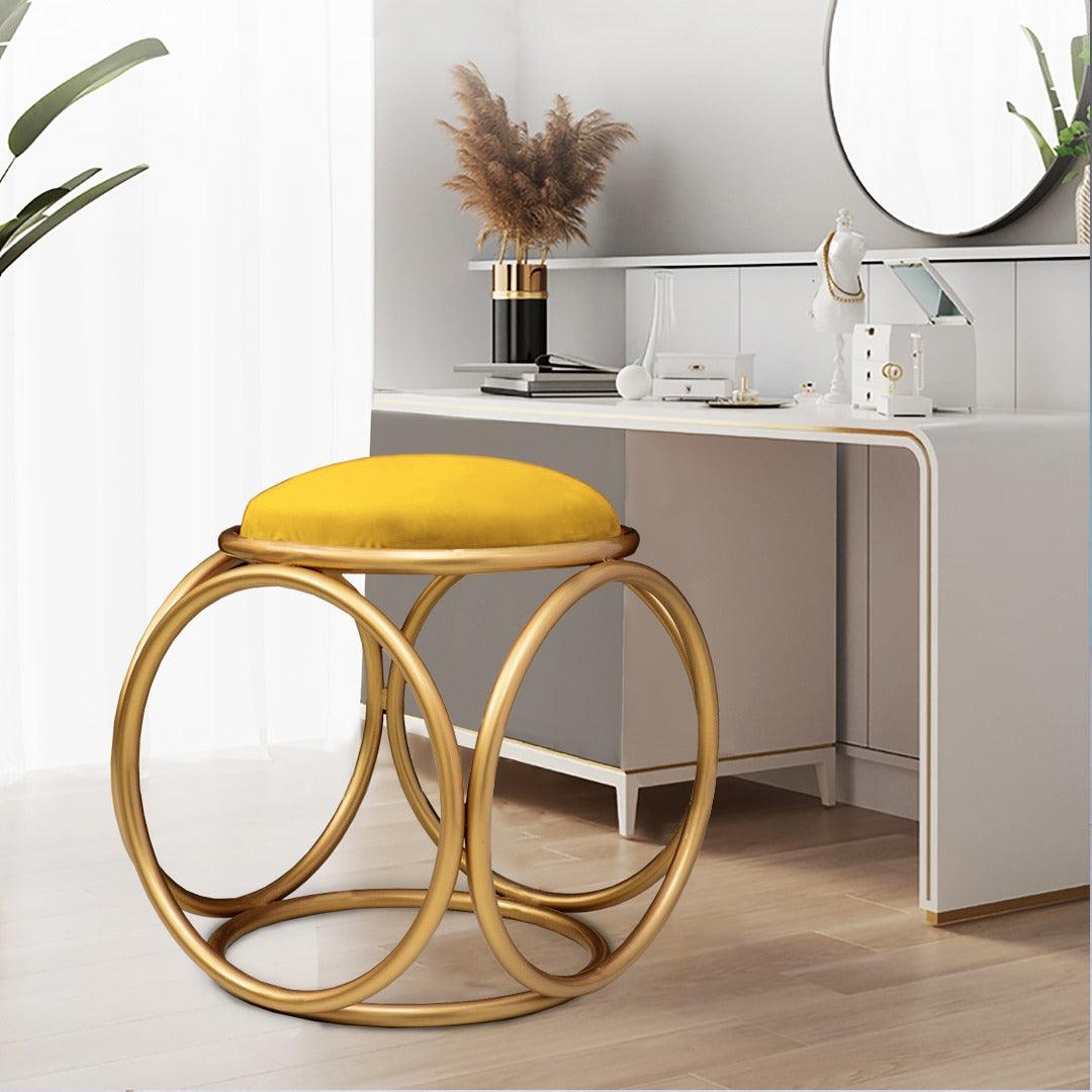 Round stool 1 Seater With Steel Stand -364 - 92Bedding