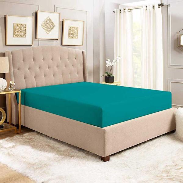 Dyed Fitted Cotton Sheet Teal - 92Bedding