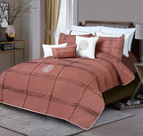 9 Pc's Pleated Embroidered & Corded Duvet Katha - 92Bedding