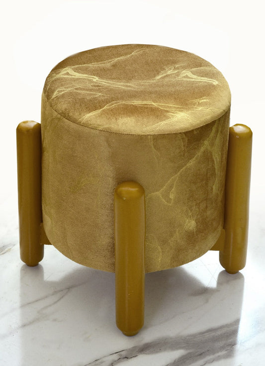Wooden stool Sprinkle Velvet Drone Shape- 1282