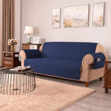 Quilted Sofa covers Non-slip W/Piping Navy With Pockets (005) - 92Bedding