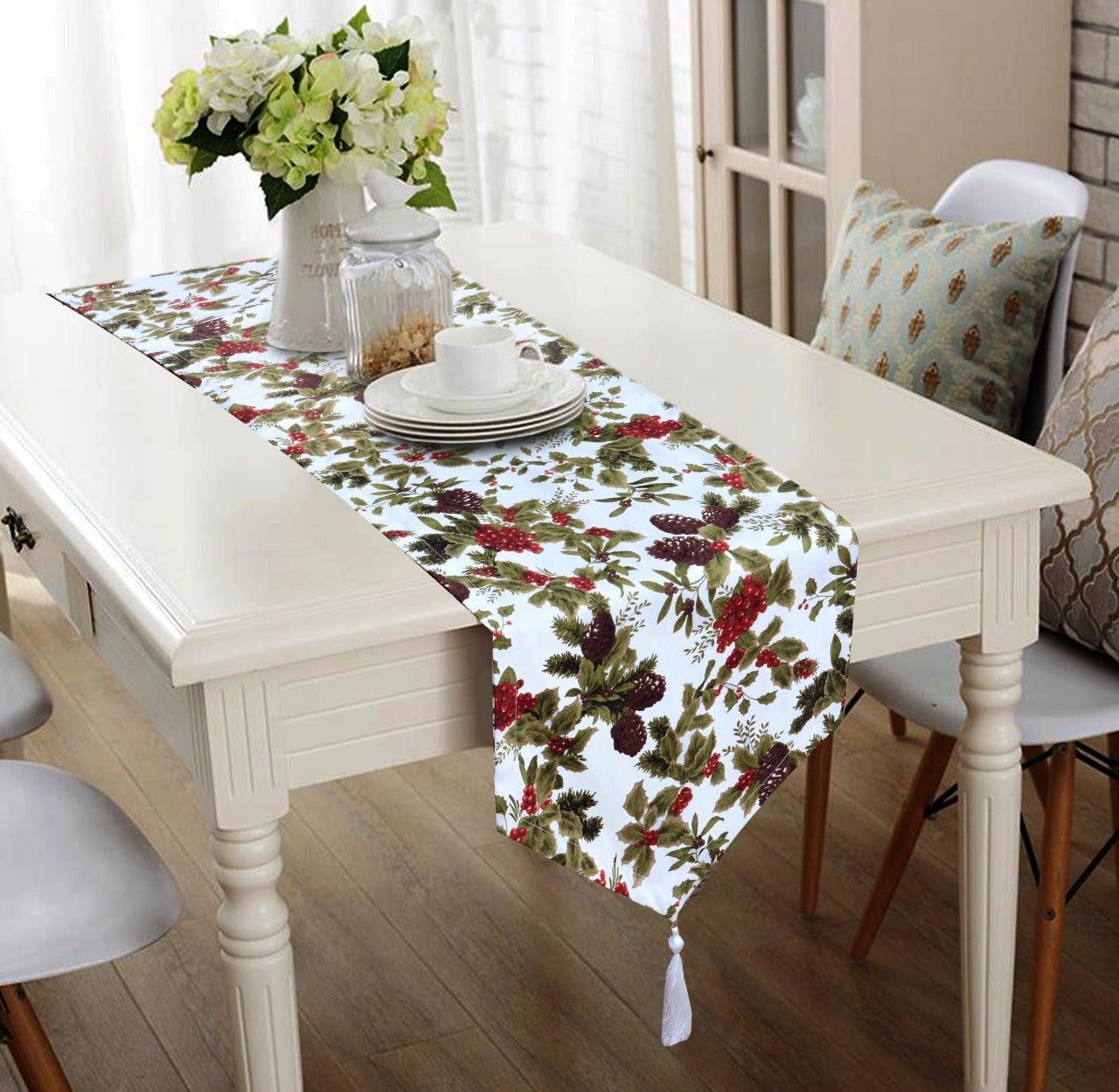 7 pcs Printed Table Runner Set With Place Mats 06 - 92Bedding