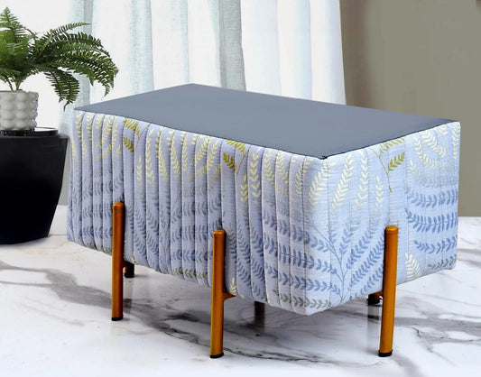 2 Seater Luxury Printed Stool With Steel Stand -1179 - 92Bedding