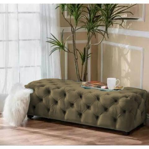 Living Room Large Velvet Ottoman Stool-654 - 92Bedding