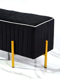 2 Seater Luxury Printed Stool With Steel Stand -1185 - 92Bedding