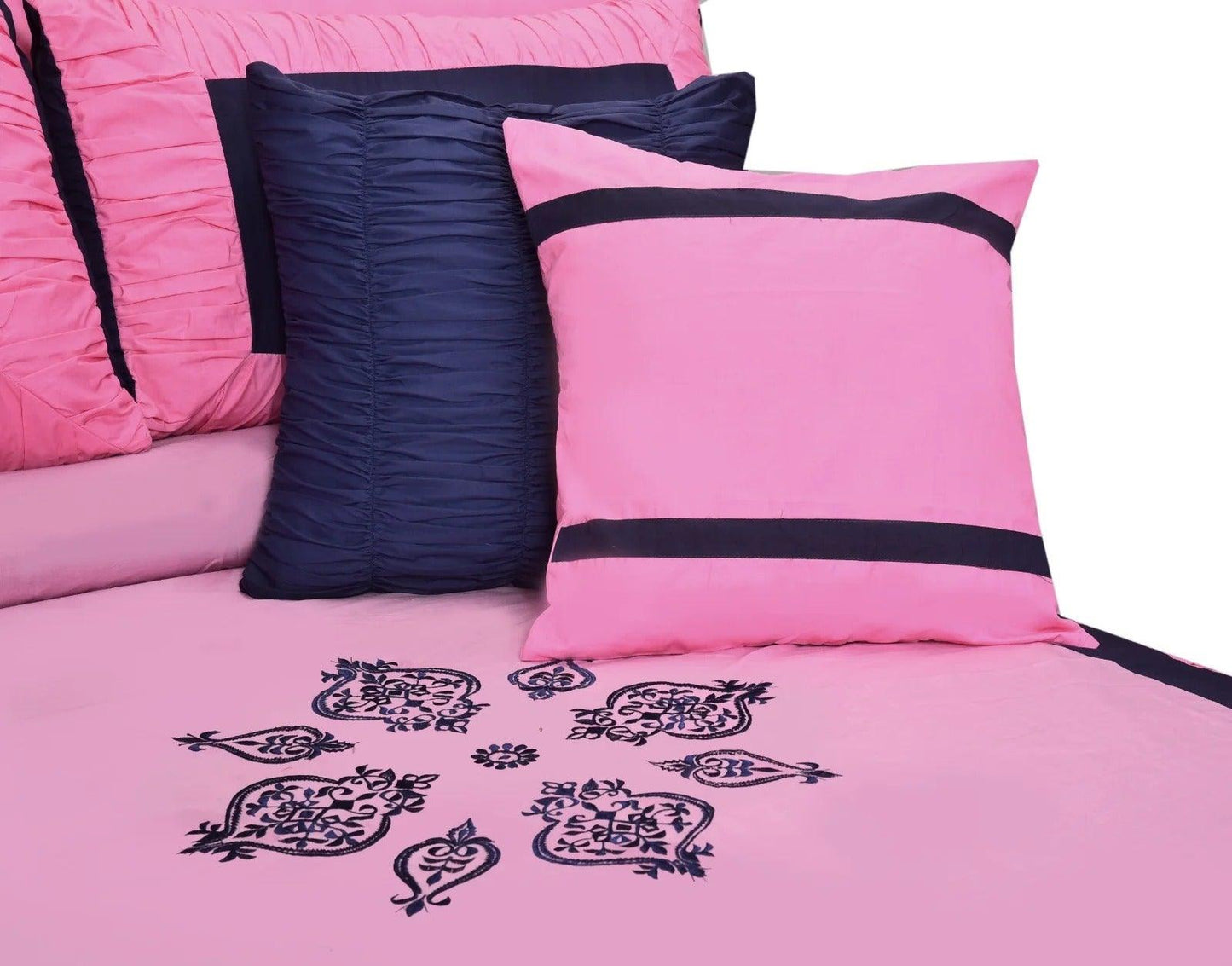 Luxury Embroidered Splended Ruflled Duvet Set 8 Pc's - 92Bedding