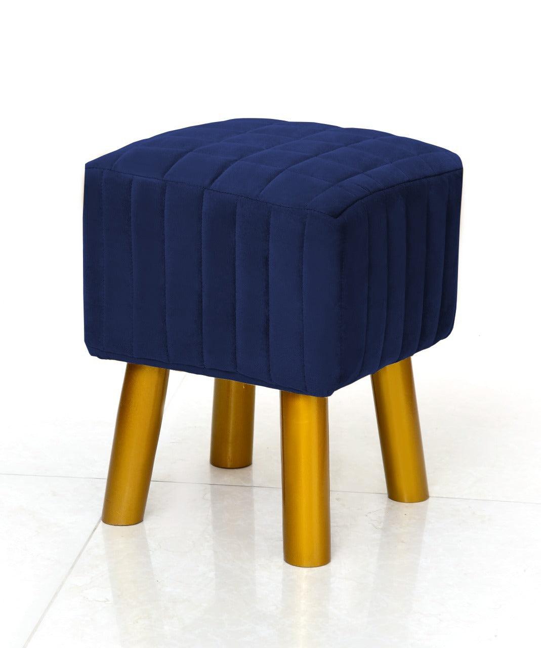 Wooden Velvet stool Square shape-873 - 92Bedding
