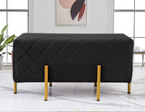 2 Seater Luxury Pleats Stool With Steel Stand -1159 - 92Bedding