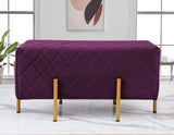 2 Seater Luxury Pleats Stool With Steel Stand -1159 - 92Bedding