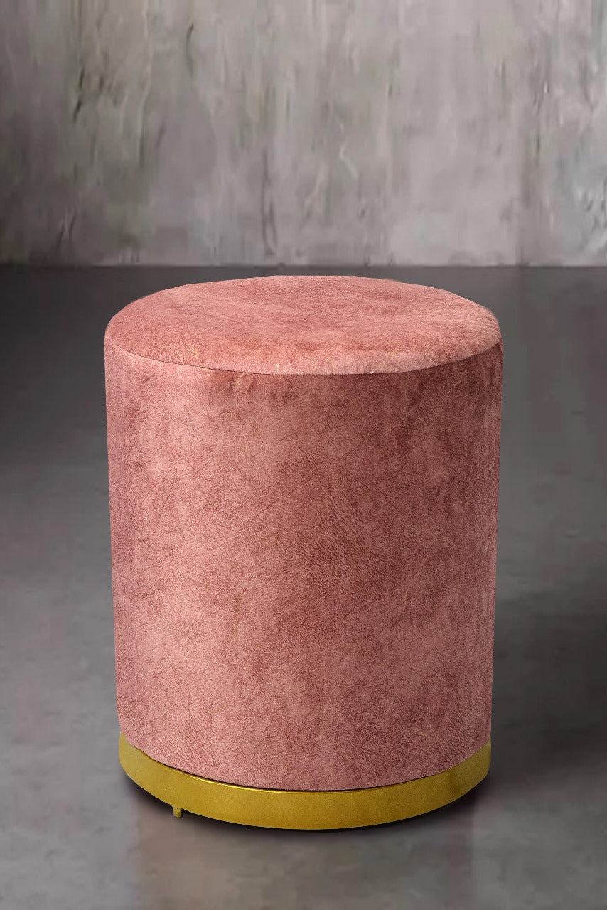 Large Pouffe Velvet Sprinkle Stool With Steel Frame -1297