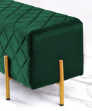 2 Seater Luxury Pleats Stool With Steel Stand -1159 - 92Bedding