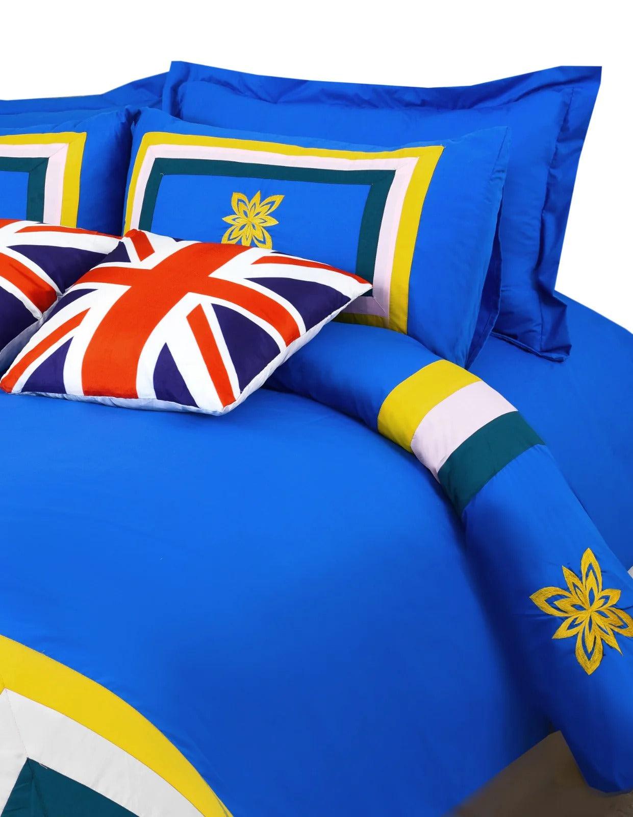 8 Pcs Oxford Duvet Set With Embroidery - 92Bedding