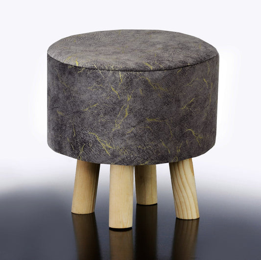 Wooden stool Velvet Sprinkle Round Shape- 1296