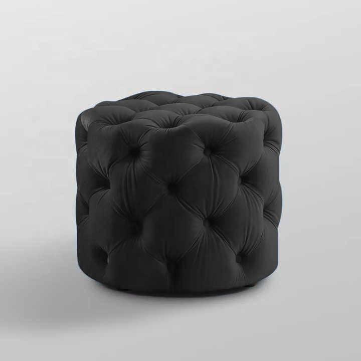 Living Room Velvet Ottoman Stool-672 - 92Bedding