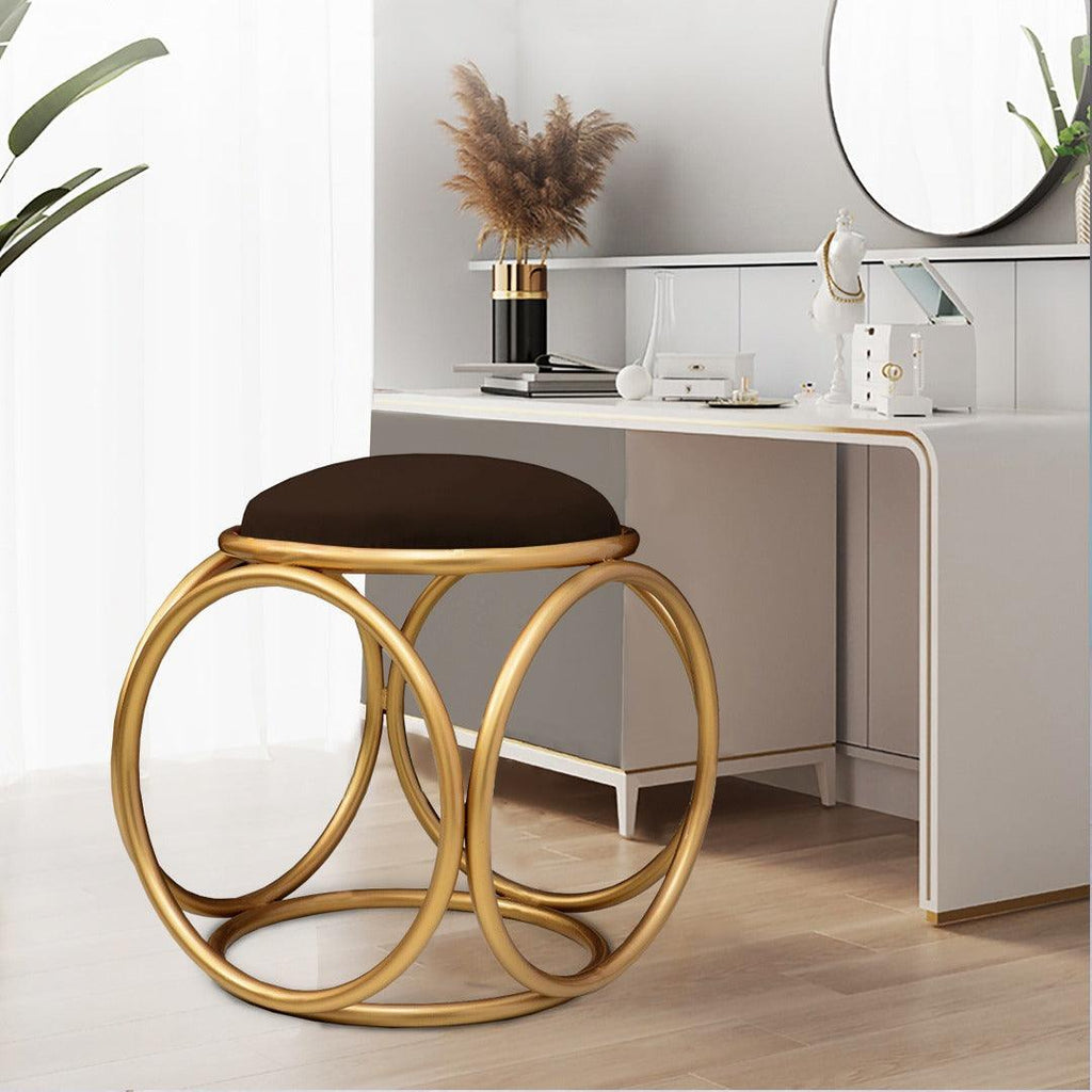 Round stool 1 Seater With Steel Stand -367 - 92Bedding