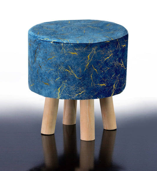 Wooden stool Velvet Sprinkle Round Shape- 1295