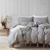 6 PC's Fluffy Butterfly Duvet Set Grey - 92Bedding