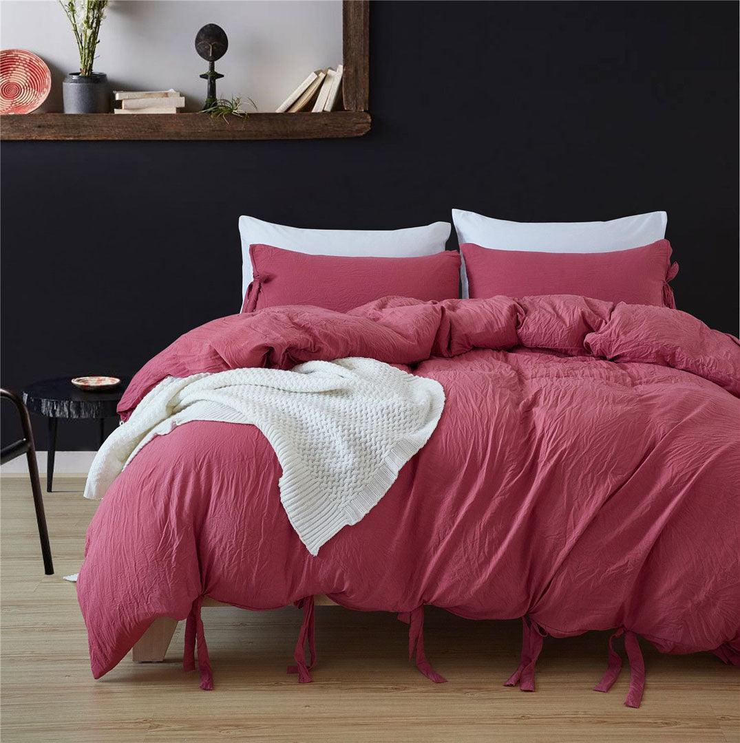 6 PC's Fluffy Butterfly Duvet Set Shocking Pink - 92Bedding