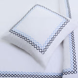 8 pcs Luxury Embroidered Duvet Set White LED- 02 - 92Bedding