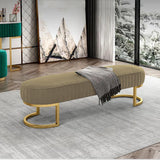 3 Seater Luxury Wooden Stool With Steel Stand -472 - 92Bedding