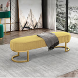 3 Seater Luxury Wooden Stool With Steel Stand -473 - 92Bedding