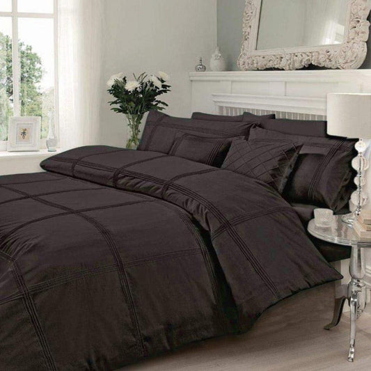 Pleated Duvet Set 8 pieces Brown - 92Bedding