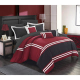 Porch&High Land Stripes Border Duvet 9 Piece Set - 92Bedding