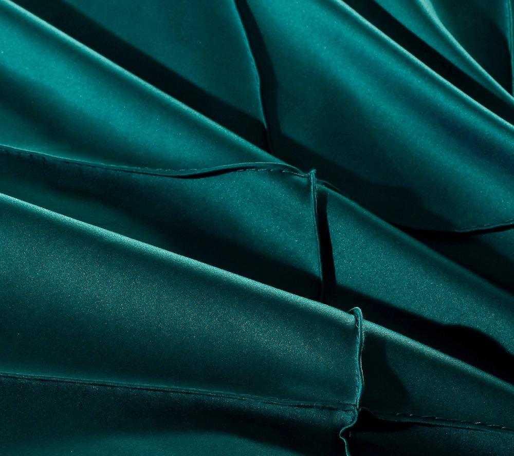 Elegant Cross Pleated Duvet Set Teal - 8 Pieces - 92Bedding